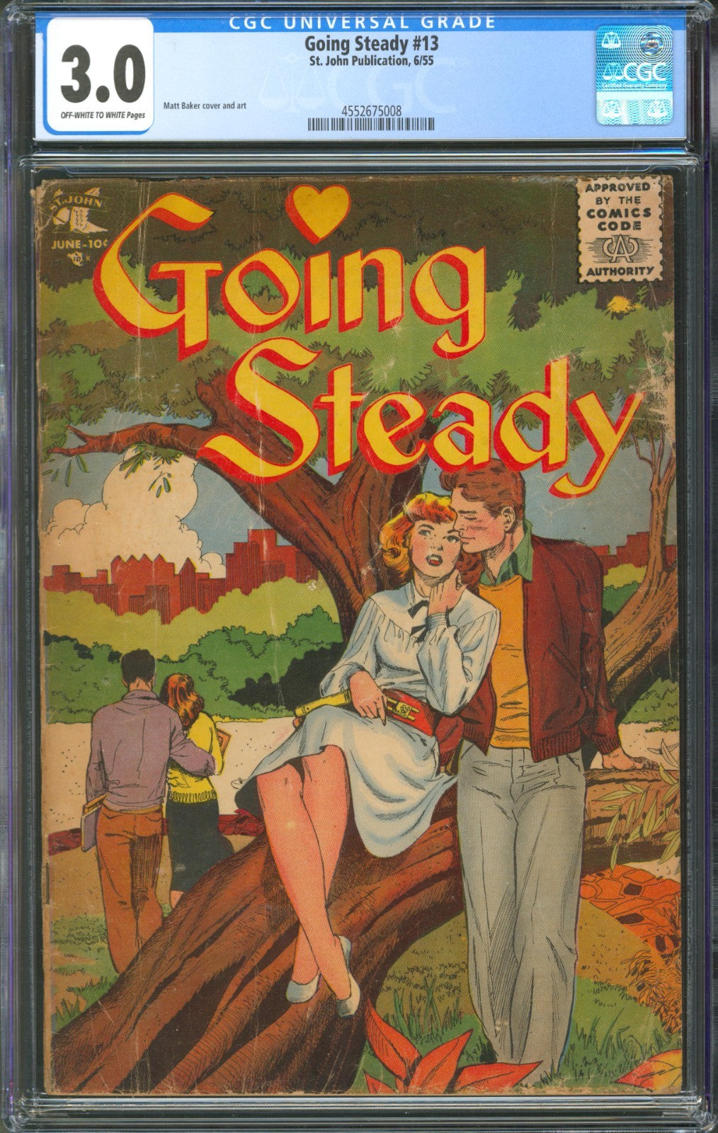 Going Steady #13 CGC 3.0 St. John Publications 1955 Matt Baker Cover & Art