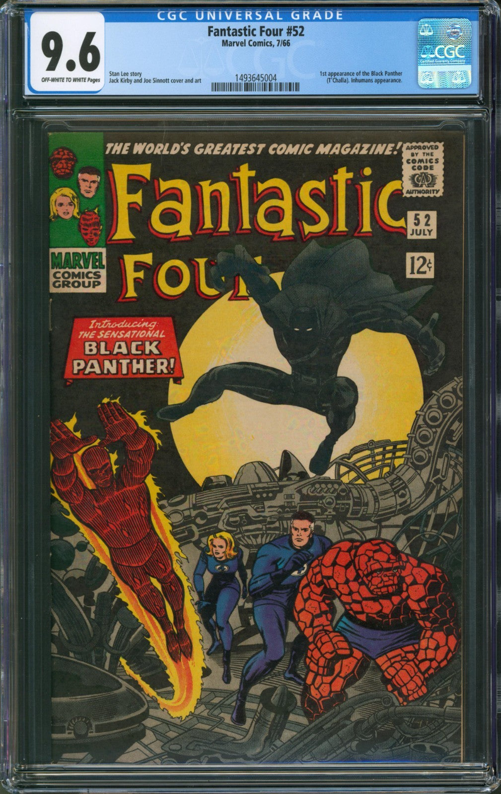 Fantastic Four #52 CGC 9.6 Marvel Comics 1966 1st Appearance of Black Panther