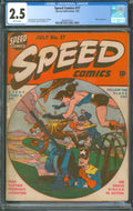 Speed Comics #27 CGC 2.5 Harvey Publications 1943 Hitler Appearance Black Cat