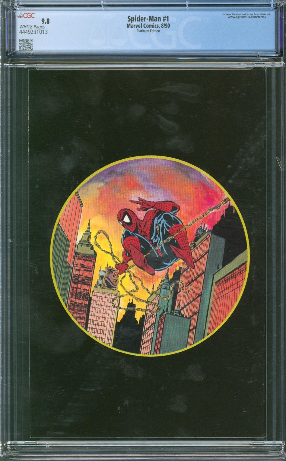 Spider-Man #1 CGC 9.8 Marvel Comics 1990 Platinum Edition Todd McFarlane Cover