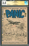 Panic #6 CGC 3.5 E.C. Comics 1954 Signed by William Stout w/ Dinosaur Sketch