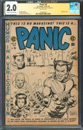 Panic #6 CGC 2.0 E.C. Comics 1954 Signed by Joe Rubinstein w/ Wolverine Sketch