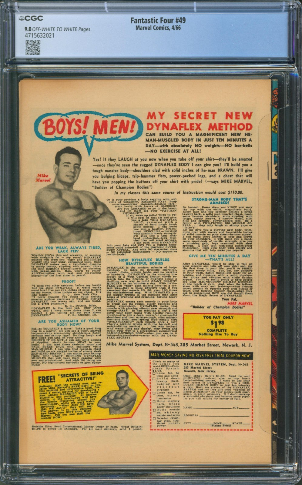 Fantastic Four #49 CGC 9.0 Marvel Comics 1966 1st Galactus & 2nd Silver Surfer