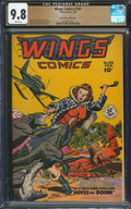 Wings Comics #102 CGC 9.8 Fiction House 1949 WP Edgar Church Mile High Pedigree