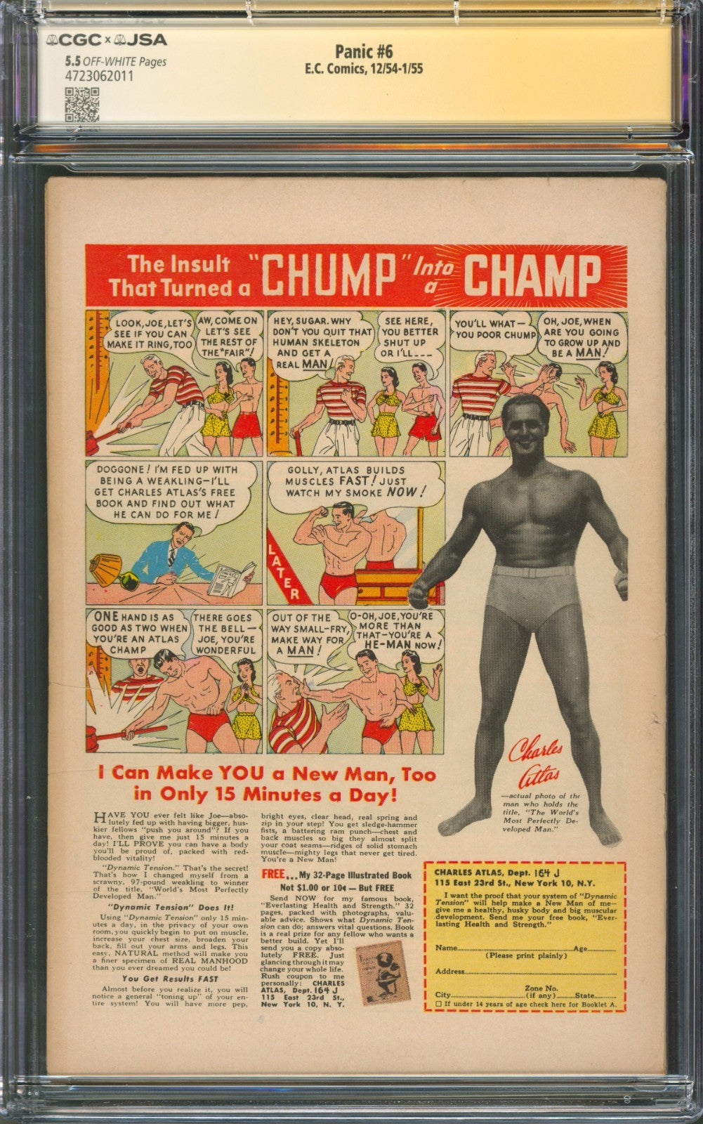 Panic #6 CGC 5.5 E.C. Comics 1954 Signed by Freddie E. Williams II TMNT Sketch