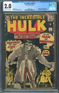Incredible Hulk #1 CGC 2.0 Marvel Comics 1962 1st Appearance of Bruce Banner